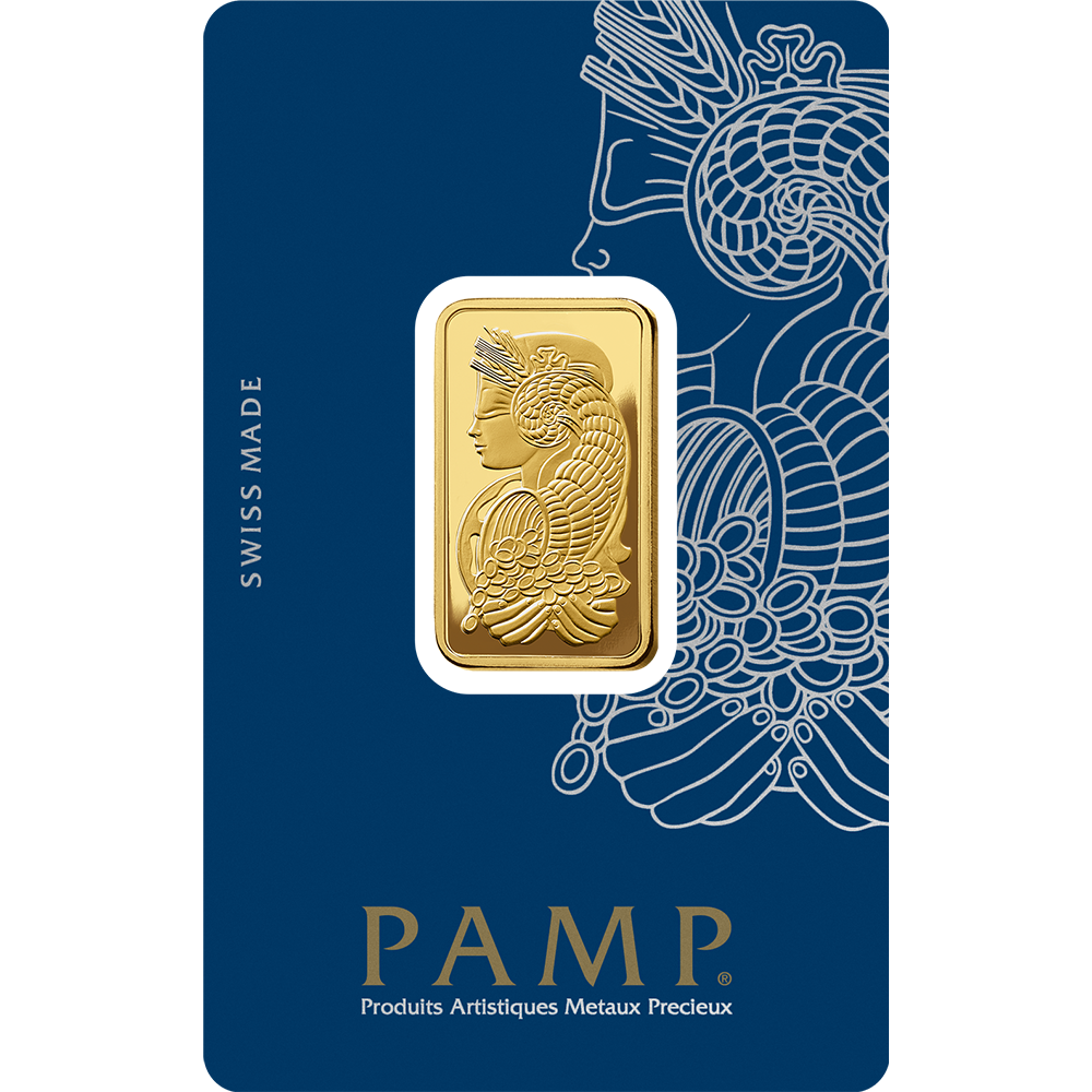 Lady Fortuna™ Gold Minted Bar - 1/2 oz