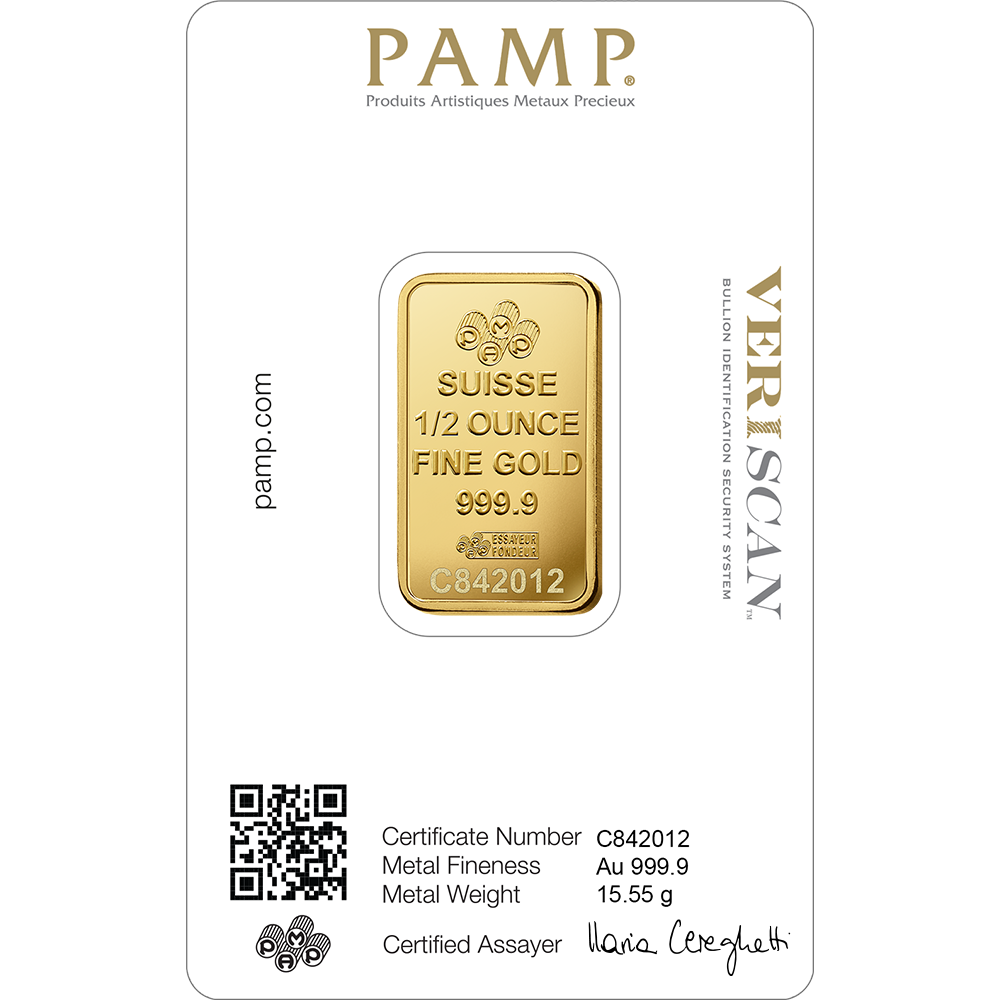 Lady Fortuna™ Gold Minted Bar - 1/2 oz - Image 3